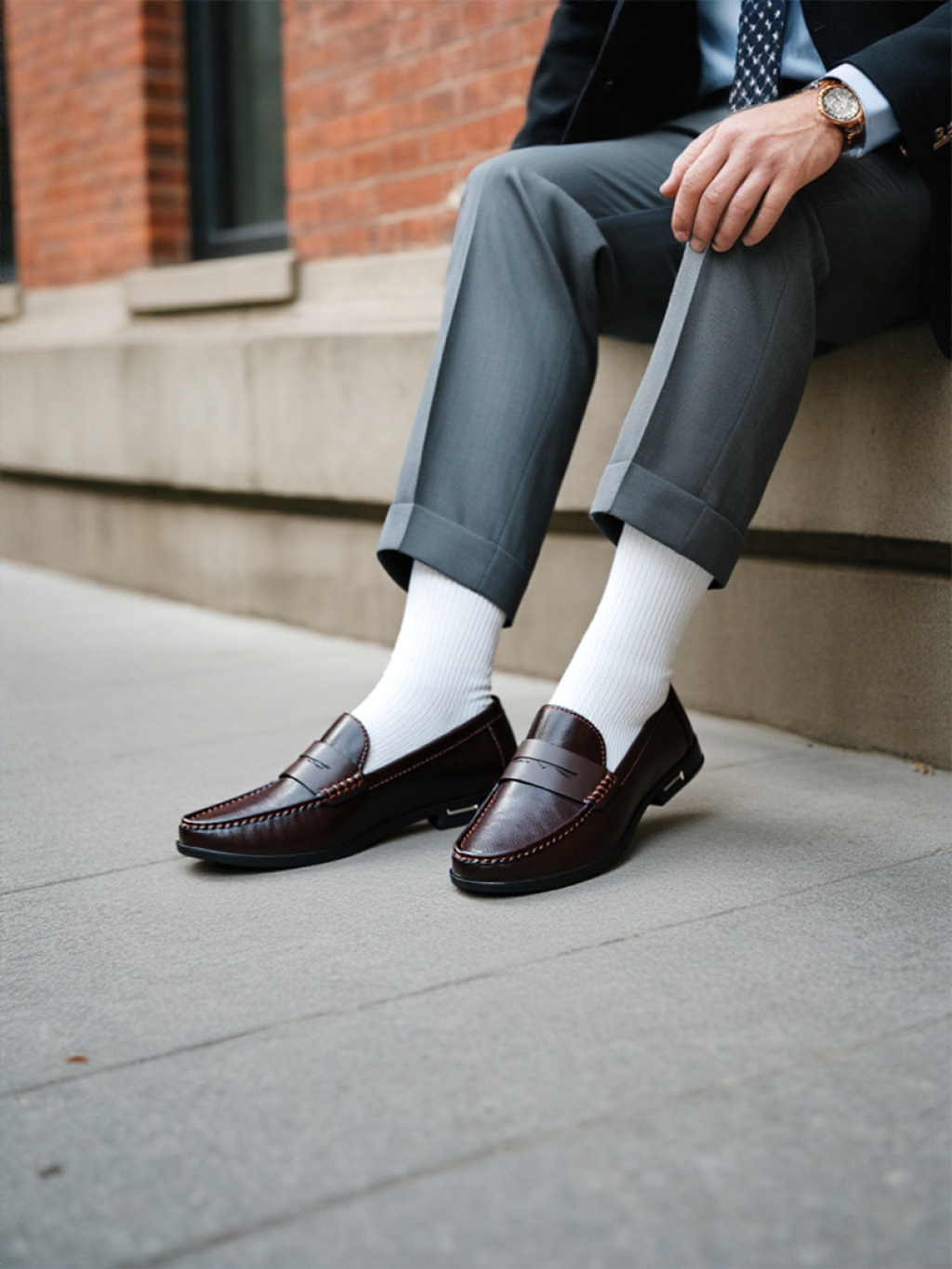 Chaussures pour hommes James en véritable cuir avec une finition de haute qualité