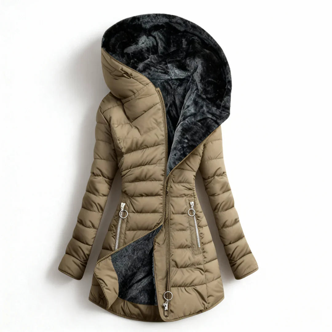 Marian | Manteau à capuche fourrure