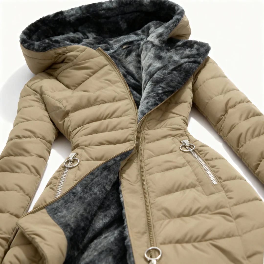 Marian | Manteau à capuche fourrure