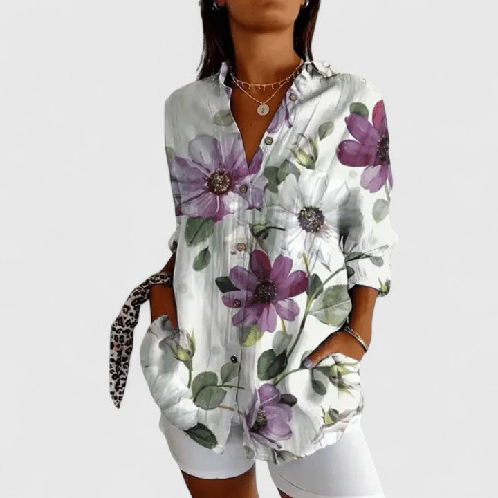 Katarine | Blouse Florale Élégante