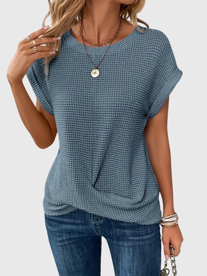 Isa™ | Blouse Élégante avec Col Rond