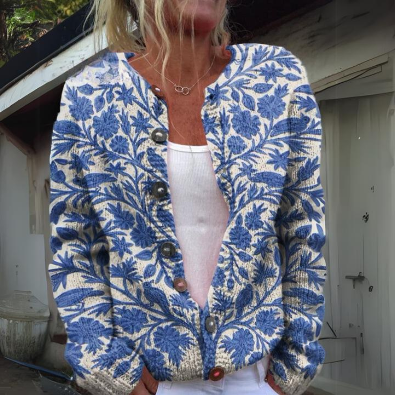 Leilani | Cardigan chaud et joli avec imprimé floral