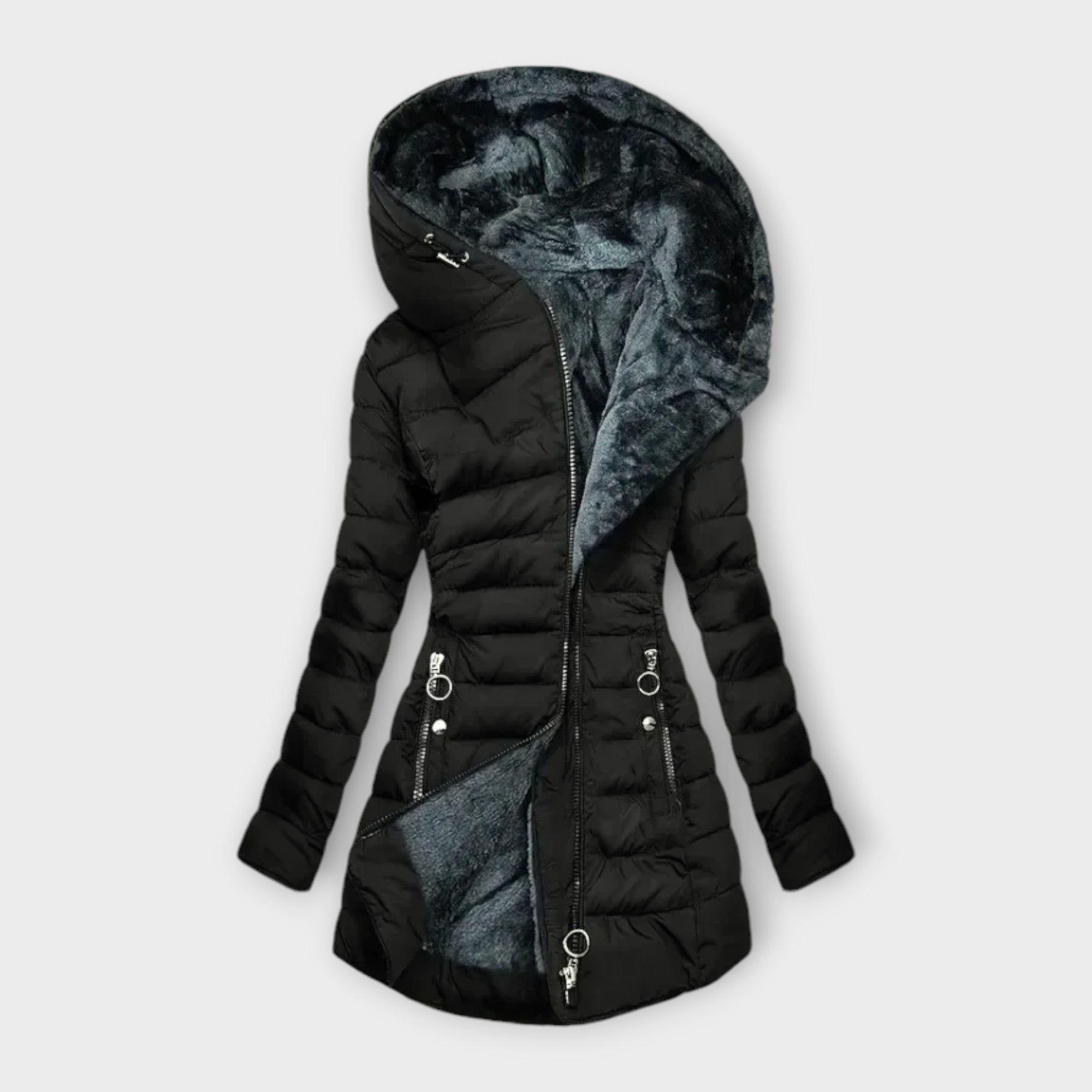 Marian | Manteau à capuche fourrure