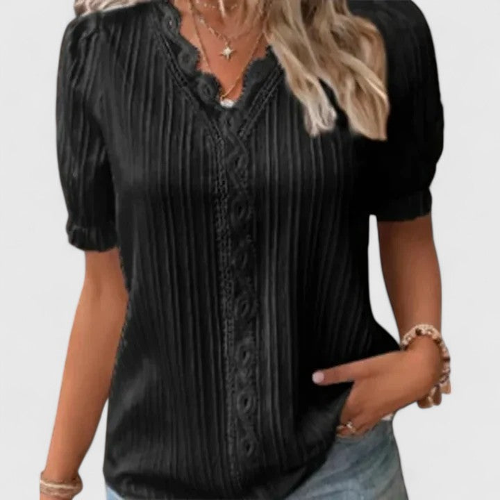 Avienne | Blouse V-Neck Élégante