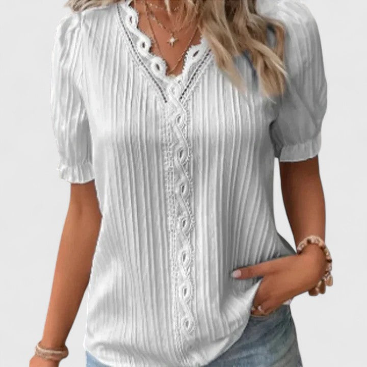 Avienne | Blouse V-Neck Élégante