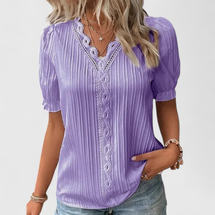 Avienne | Blouse V-Neck Élégante