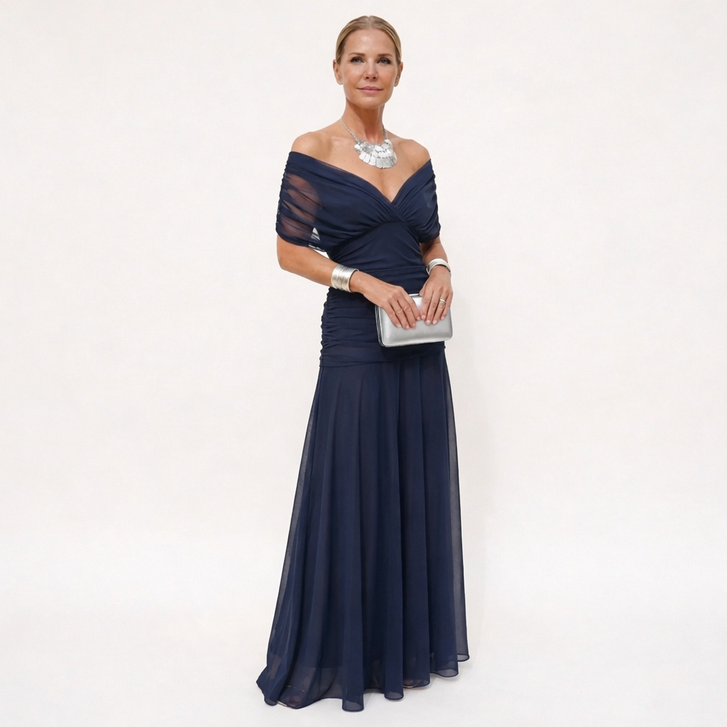 Velora | Robe longue à fleurs avec encolure en V