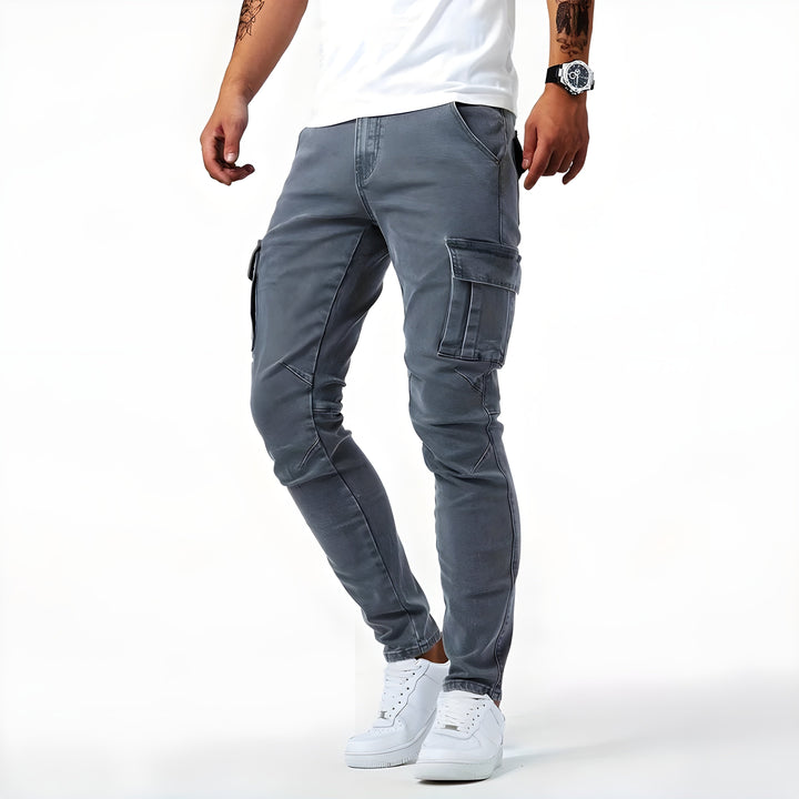 Samuel | Pantalon Cargo en Denim Stretch