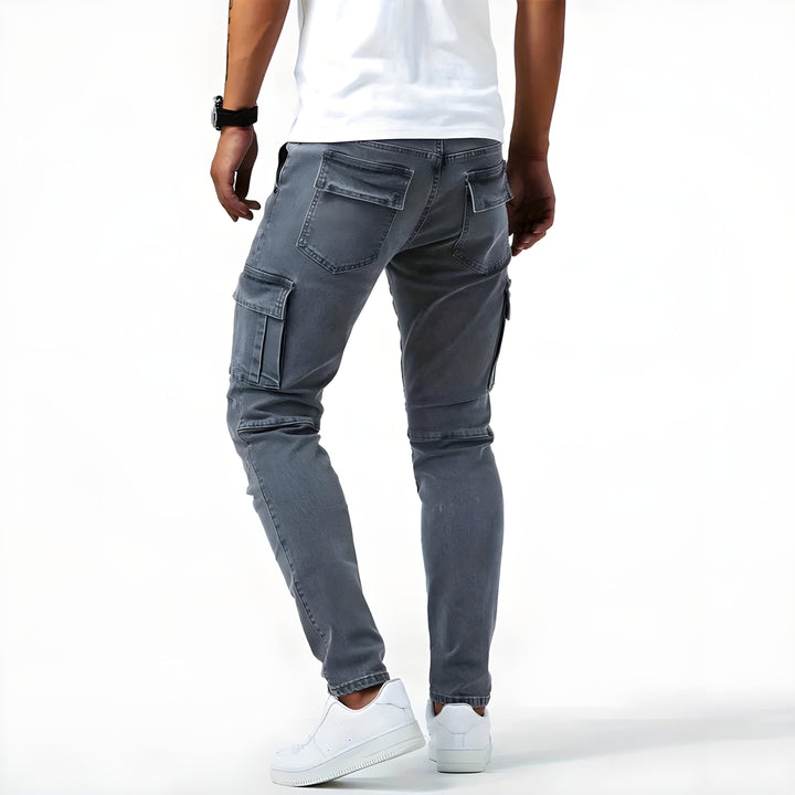 Samuel | Pantalon Cargo en Denim Stretch