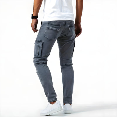 Samuel | Pantalon Cargo en Denim Stretch