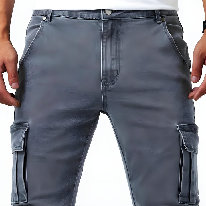 Samuel | Pantalon Cargo en Denim Stretch