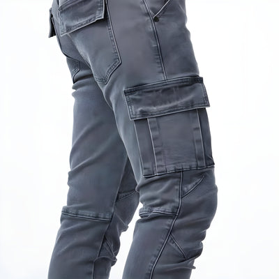 Samuel | Pantalon Cargo en Denim Stretch