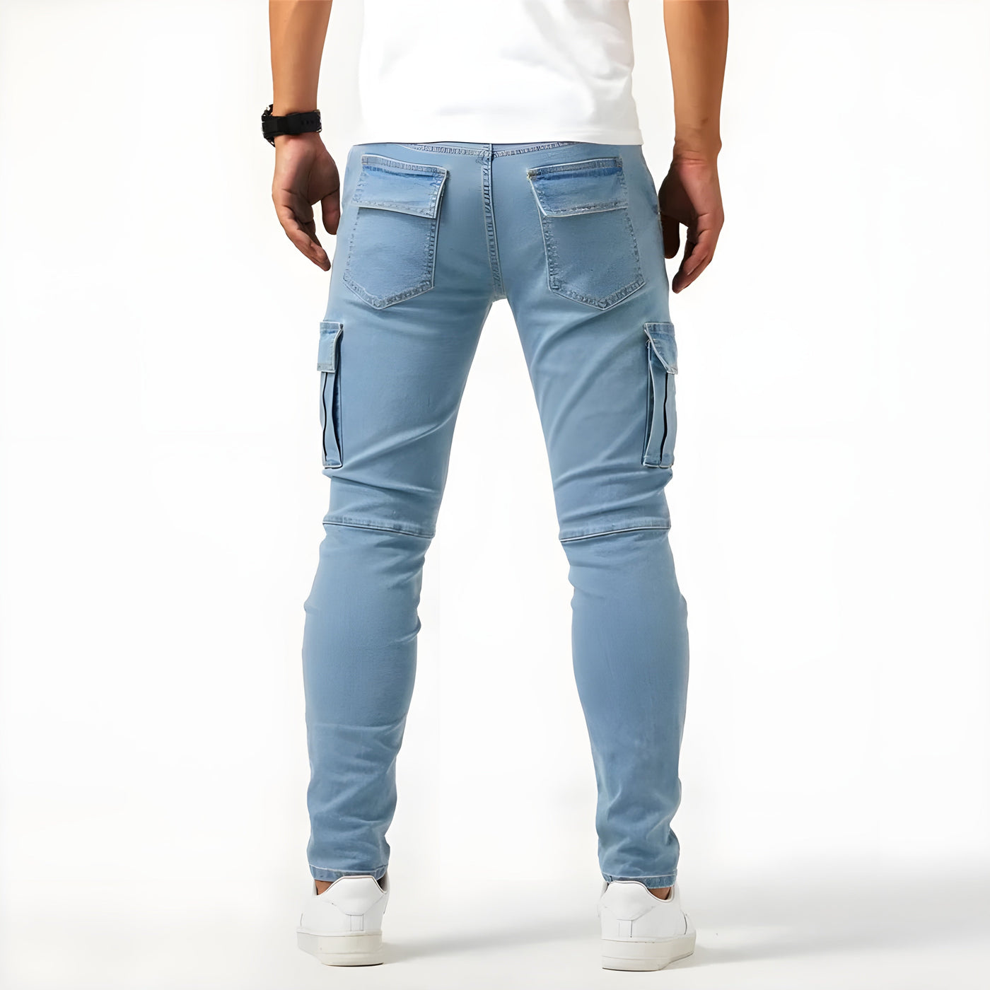Samuel | Pantalon Cargo en Denim Stretch