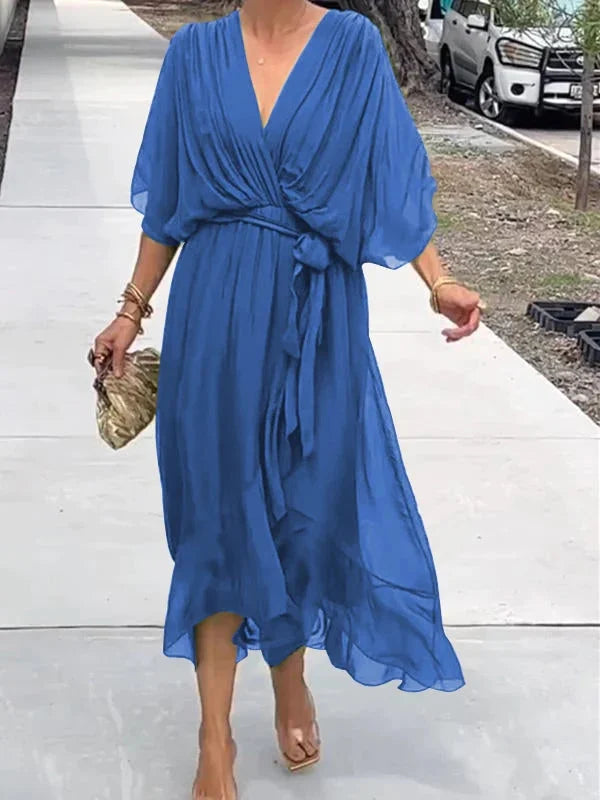 Keira™ | Robe élégante en mousseline avec encolure en V
