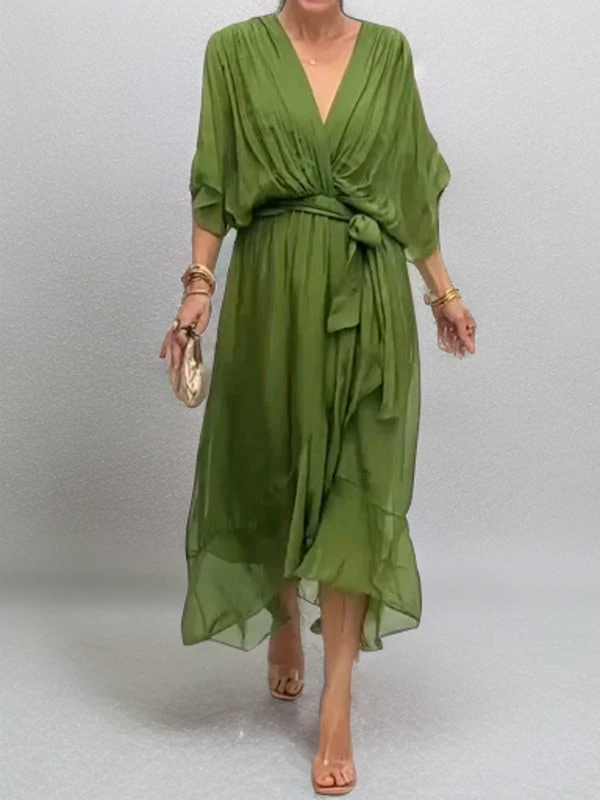 Keira™ | Robe élégante en mousseline avec encolure en V