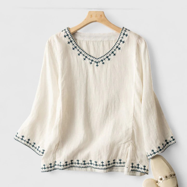 Taysia | Blouse Élégante à Col V