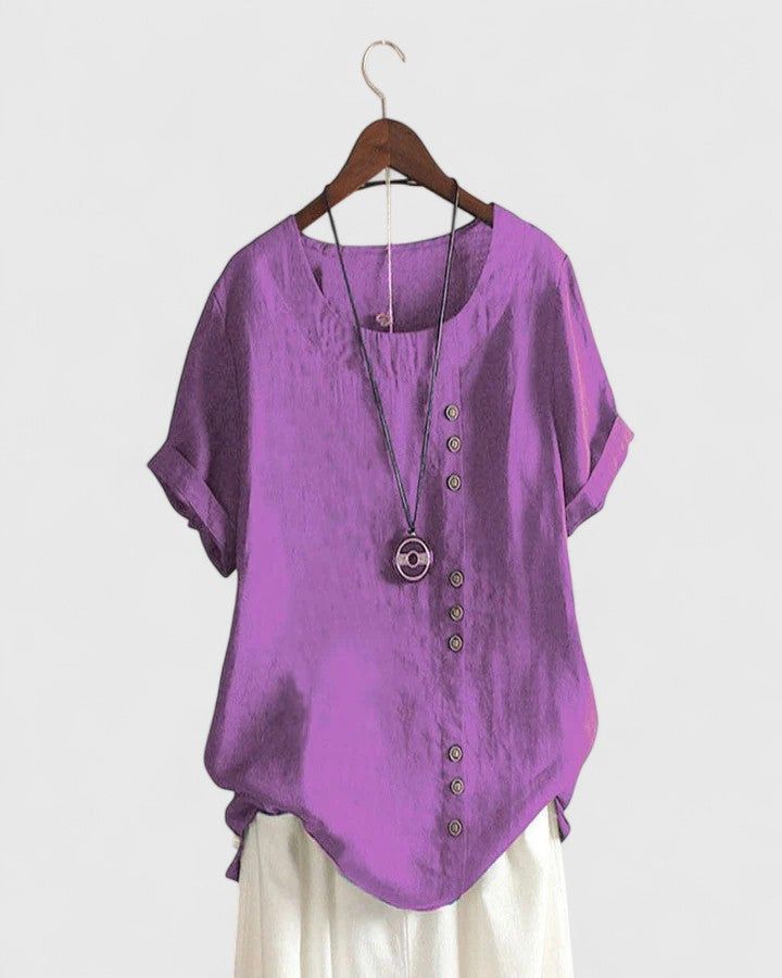 Elisavie | Blouse Confortable à Manches Courtes