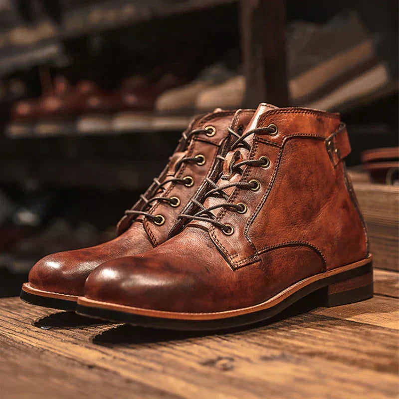 Fanum | Bottes pour Hommes à Bout Rond Rétro