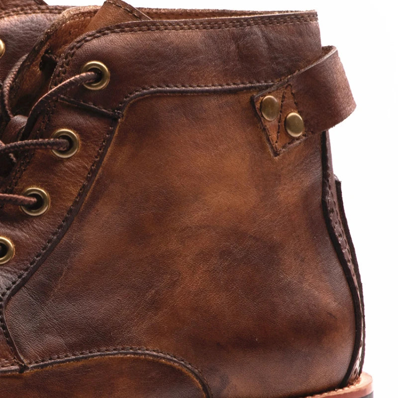Fanum | Bottes pour Hommes à Bout Rond Rétro