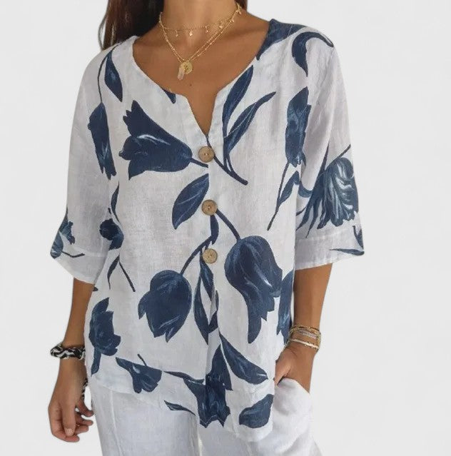 Isabel | Blouse Élégante à Imprimé Floral