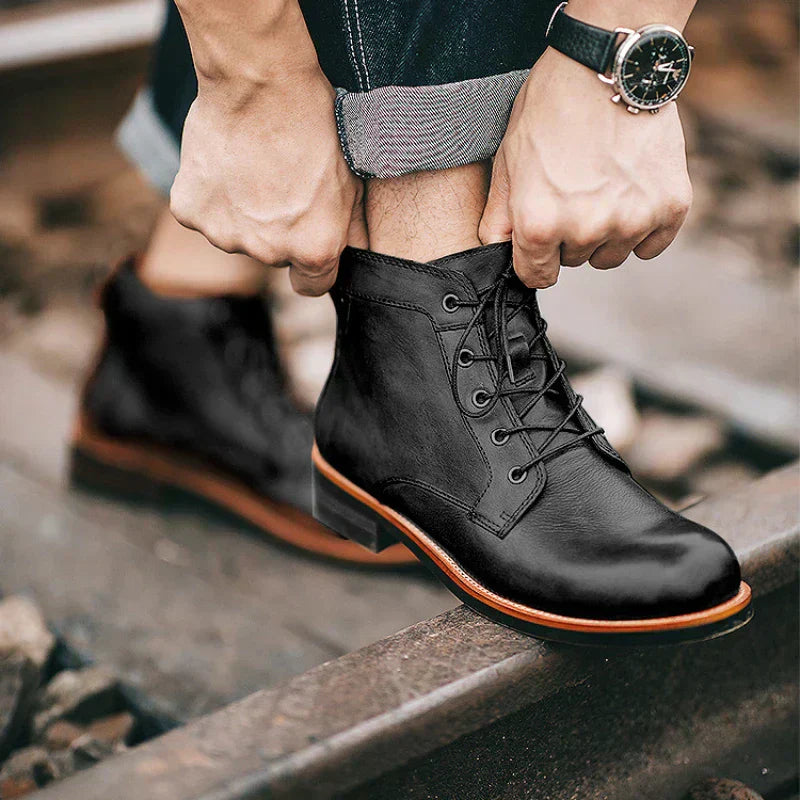 Fanum | Bottes pour Hommes à Bout Rond Rétro