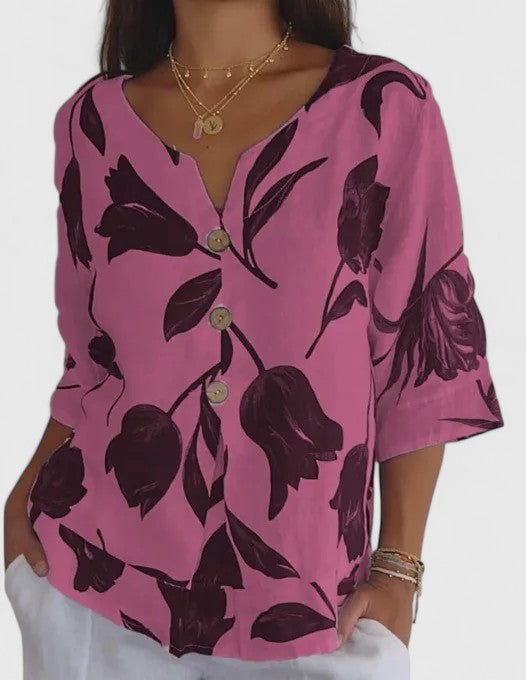 Isabel | Blouse Élégante à Imprimé Floral