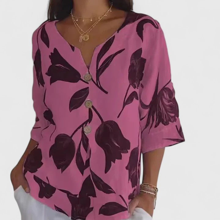 Isabel | Blouse Élégante à Imprimé Floral
