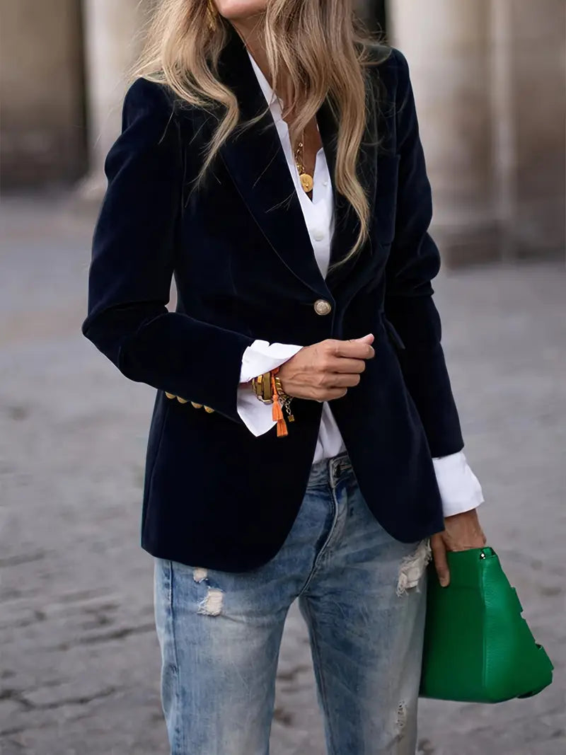 JULISSA | VESTE EN VELOURS ÉLÉGANTE