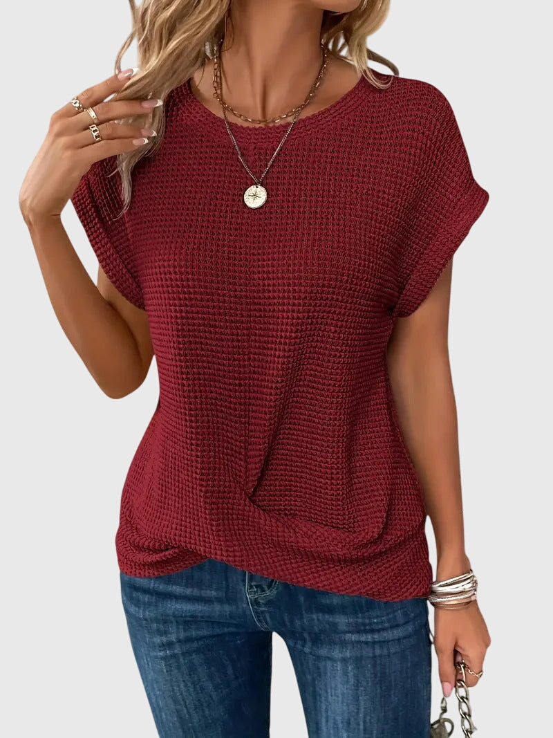 Isa™ | Blouse Élégante avec Col Rond