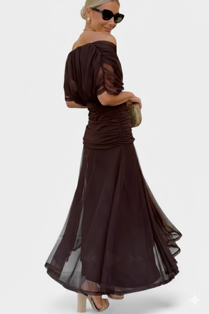 Velora | Robe longue à fleurs avec encolure en V