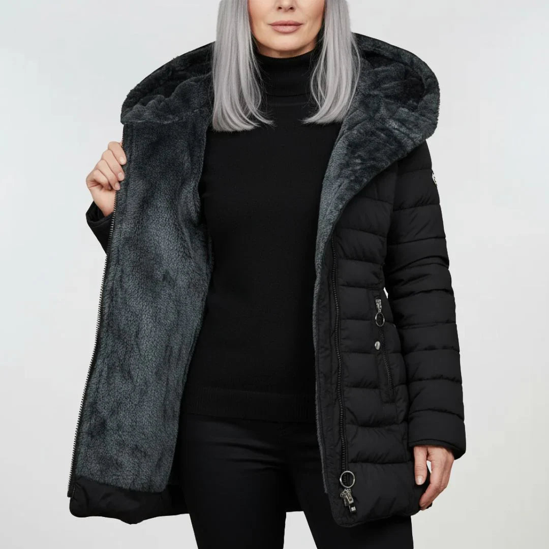 Marian | Manteau à capuche fourrure